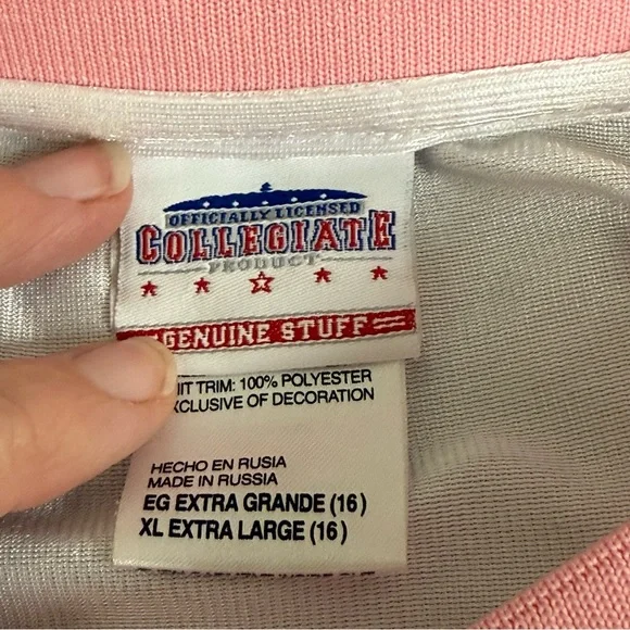 Pink Red Raiders Mesh Football Jersey XL • V-Neck Game Day Collegiate Top - Picture 5 of 8